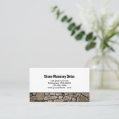 Carte De Visite Professional Photo QR Code Stone Wall (Debout devant)