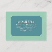 Carte De Visite Professional  photographer bold chic (Dos)