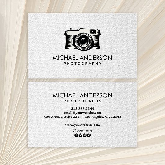 Carte De Visite Professional Photographer camera logo Photography