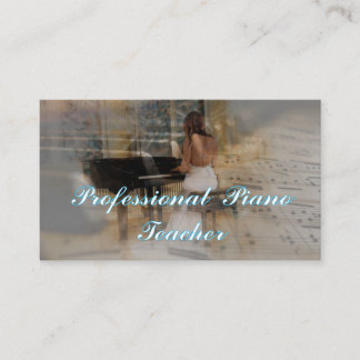 Carte De Visite Professional  Piano Teacher 