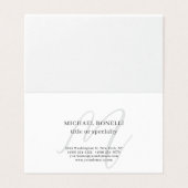 Carte De Visite Professional Plain Modern Minimalist Monogrammed (Extérieur déplié)