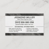 Carte De Visite Professional Plaster Paint Wall Services (Dos)