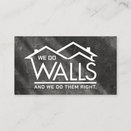 Carte De Visite Professional Plaster Paint Wall Services (Devant)