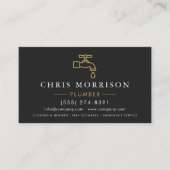 Carte De Visite Professional Plumber QR Code (Devant)