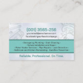 Carte De Visite Professional Plumbing Services  (Dos)