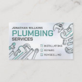 Carte De Visite Professional Plumbing Services  (Devant)