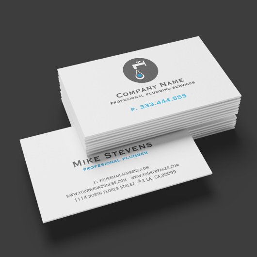Carte De Visite Professional Plumbing Services