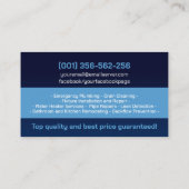 Carte De Visite Professional Plumbing Services  (Dos)