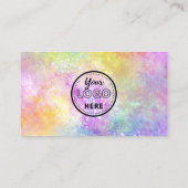 Carte De Visite Professional Qr Code Modern Holo Opal Logo élégant (Dos)