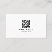 Carte De Visite Professional QR Code Photo Your Logo (Dos)