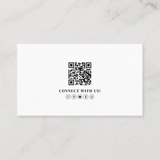 Carte De Visite Professional QR Code Photo Your Logo (Dos)