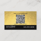Carte De Visite Professional QR Code Washing Power Window Cleaning (Dos)