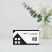 Carte De Visite Professional Real Estate Agents RQ Code (Debout devant)