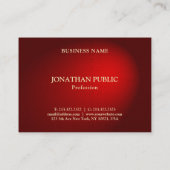 Carte De Visite Professional Red Damask Modèle Luxe élégant (Dos)