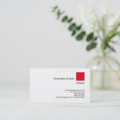 Carte De Visite Professional Red White Simple Plain Architect (Debout devant)