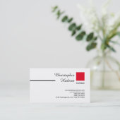 Carte De Visite Professional Red White Simple Plain Architect (Debout devant)