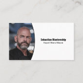 Carte De Visite Professional Replaceable Photo Stone Wall Border (Dos)