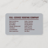 Carte De Visite Professional Roofing Company Maroon & Grey Roofer (Dos)