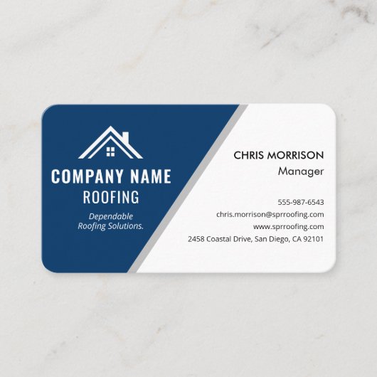 Carte De Visite Professional Roofing Roofer (Devant)