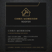 Carte De Visite Professional Roofing Roofer Construction Black