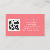 Carte De Visite Professional Rose Social media QR Code Scannable (Devant)
