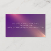 Carte De Visite Professional Scissors Girl Silhouette Purple (Dos)