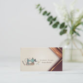 Carte De Visite Professional Sewing Machine Scissors Needle (Debout devant)