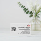Carte De Visite Professional Simple Clean Bold Typographie QR Code (Debout devant)