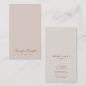 Carte De Visite Professional Simple Modèle Moderne Élégant Script (Devant / Derrière)