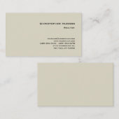 Carte De Visite Professional Simple Plain Realtor Real Estate (Devant / Derrière)