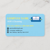 Carte De Visite Professional Sofa Cleaning Logo QR Code (Devant)