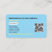 Carte De Visite Professional Sofa Cleaning Logo QR Code (Dos)