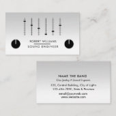 Carte De Visite Professional Sound Engineer Music DJ Audio Control (Devant / Derrière)