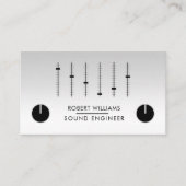 Carte De Visite Professional Sound Engineer Music DJ Audio Control (Devant)
