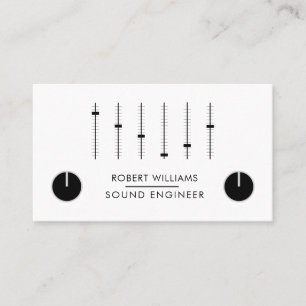 Carte De Visite Professional Sound Engineer Music DJ Audio Control