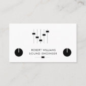 Carte De Visite Professional Sound Engineer Music DJ Audio Control (Devant)