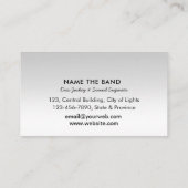 Carte De Visite Professional Sound Engineer Music DJ Audio Control (Dos)