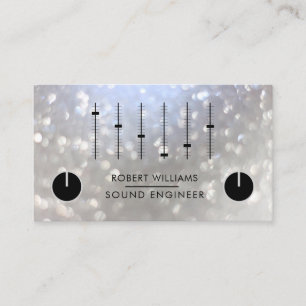 Carte De Visite Professional Sound Engineer Music DJ Audio Control