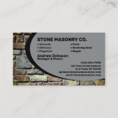 Carte De Visite Professional Stone Masonry Company (Devant)
