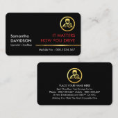 Carte De Visite Professional Stylish Gold Handyman Tools Line (Devant / Derrière)