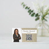 Carte De Visite Professional Subtle Gold Parties scintillant Photo (Debout devant)