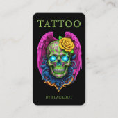 Carte De Visite Professional Tattoo Artist Tattoo Studio Qr Code (Devant)