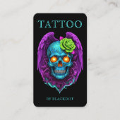 Carte De Visite Professional Tattoo Studio Tattoo Shop QR Code (Devant)