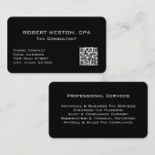 Carte De Visite Professional Tax Accountant Editable QR Code (Devant / Derrière)
