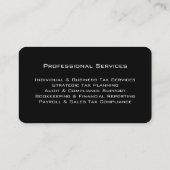 Carte De Visite Professional Tax Accountant Editable QR Code (Dos)
