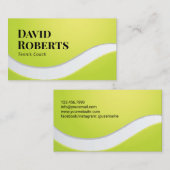 Carte De Visite Professional Tennis Coach Sport Instructor  (Devant / Derrière)