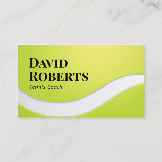 Carte De Visite Professional Tennis Coach Sport Instructor  (Devant)