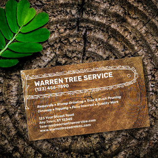 Carte De Visite Professional Tree Service / Removal Company