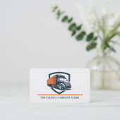 Carte De Visite Professional Trucking Driver Simple Modern Logo (Debout devant)