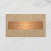 Carte De Visite Professional unique beige gold modern elegant (Devant)